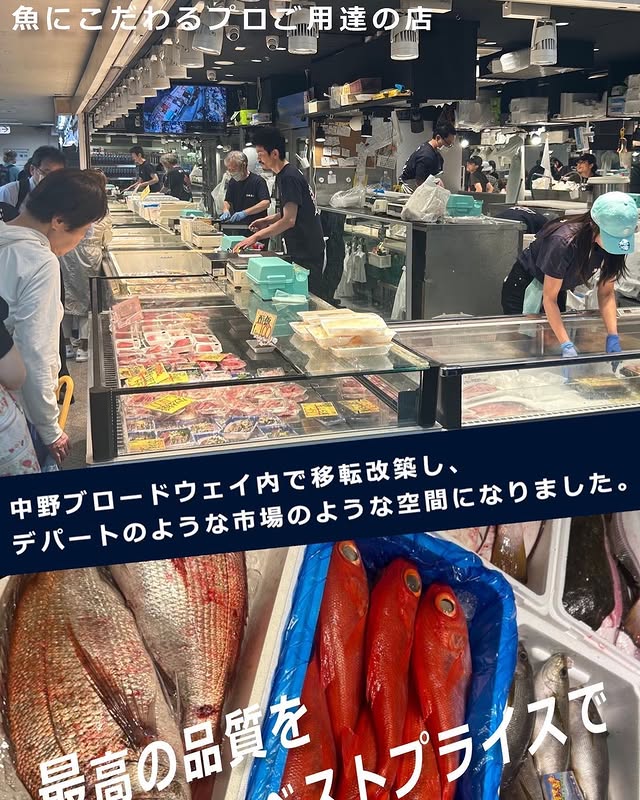新鮮な魚介類